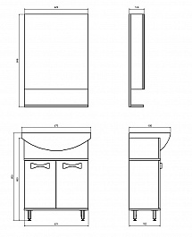 ASB-Mebel Мебель для ванной Мираж 65 – фотография-4