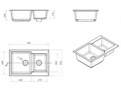 Granfest Мойка кухонная Practic GF-P780K Красный Марс – фотография-3