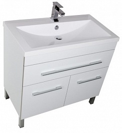 Aquanet Мебель для ванной Верона 90 белая, с ящиком, напольная (230314) – фотография-3