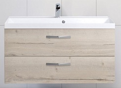 BelBagno Тумба с раковиной AURORA 1000 Rovere Galifax Bianco, ручки хром – фотография-1