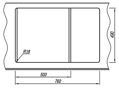 Florentina Мойка гранитная Липси 780 с крылом шампань – фотография-3
