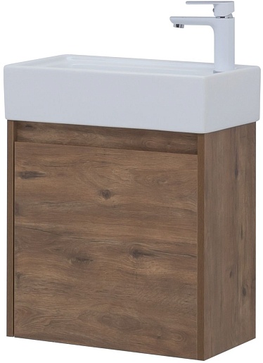 Aquanet Тумба с раковиной Nova Lite 50 подвесная дуб рустикальный – фотография-4