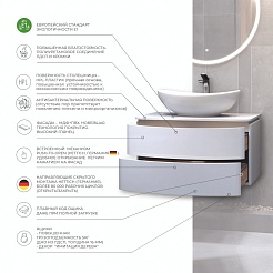 Vigo Тумба с раковиной Cosmo 100 подвесная белая – фотография-9