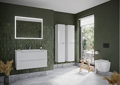 Sancos Тумба с раковиной Norma 2.0 100 белый глянец раковина Element 101 CN7003 – фотография-5