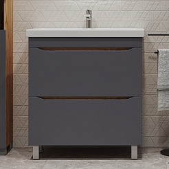 Vigo Тумба с раковиной Wave 800-0-2 дуб золотой – фотография-4