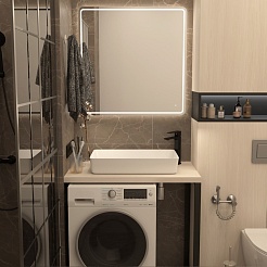 Teymi Раковина накладная Kaarina 50 T50311 со смещенным сливом белая – фотография-6