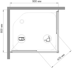 Royal Bath Душевой уголок HPD-C 90х80х185 – фотография-4