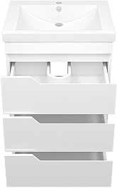 Misty Тумба с раковиной Софт 60 белая – фотография-3