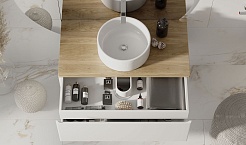 Jorno Тумба под раковину Solis new 100 белая SolN.01.100/P/W/JR подвесная – фотография-5