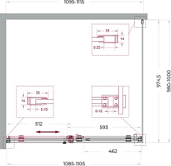BelBagno Душевой уголок Soft Close-2 SOFT_CLOSE-2-AH-1-110/100-C-Cr 110x100 профиль хром стекло прозрачное – фотография-12