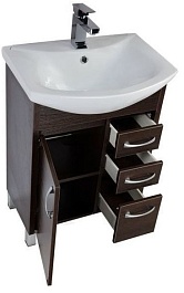 Aquanet Тумба с раковиной "Донна 60" 3 ящика венге – фотография-2