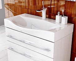 Aqwella Мебель для ванной Милан 100 подвесная, с ящиками – фотография-3
