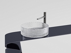 Ceramicanova Мебельная раковина Cristal 36 CN6062 прозрачная – фотография-15