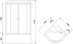 Royal Bath Душевая кабина NRW RB 100NRW-C-CH 100x100 стекло матовое профиль хром – фотография-6