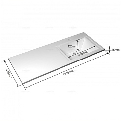 СанТа Тумба с раковиной Марс 56 R напольная – фотография-5