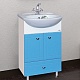 Misty Мебель для ванной Уют 50 L с нижним ящиком голубая – фотография-8