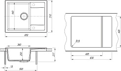 Dr. Gans Мойка кухонная Техно 650 графит – фотография-4