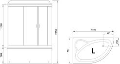 Royal Bath Душевая кабина ALP RB 140ALP-T-L 140x95 L с г/м стекло прозрачное профиль белый – фотография-8