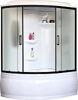 Royal Bath Душевая кабина ALP RB 140ALP-C-BL-R 140x95 R стекло матовое профиль черный матовый