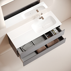 Sancos Тумба с раковиной Folk 120 R grey soft раковина Grace 121 R CN7021 – фотография-2