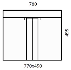  Тумба с раковиной Fresh 80 белый – фотография-2