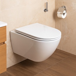 Azario Унитаз подвесной Eclat AZ-2381-A безободковый белый – фотография-2