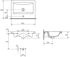 Corozo Тумба с раковиной Лиана 60 дуб/графит – фотография-8