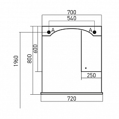 Mixline Мебель для ванной Крит 75 патина золото – фотография-4