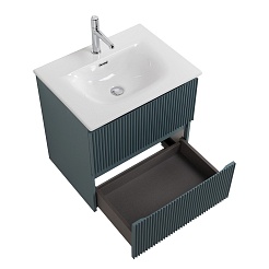 BelBagno Тумба под раковину Uno 70 подвесная Голубой матовый – фотография-9