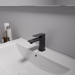 Oliveeka Смеситель для раковины D OL-139003-MB черный матовый – фотография-2