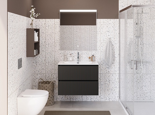 BelBagno Тумба под раковину Uno mini 90 подвесная Темно-Серый матовый – картинка-11