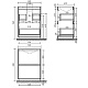 Sancos Тумба с раковиной Libra Floor 60 дуб чарльстон раковина Element 61 CN7001MB – фотография-14