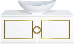 Brevita Тумба под раковину Steffany 105 белая/золото – фотография-2