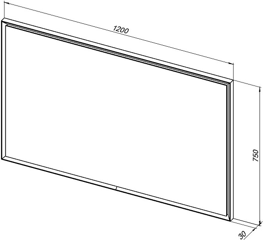 Allen Brau Зеркало Activity 120 1.340030.AM антрацит матовый – картинка-5