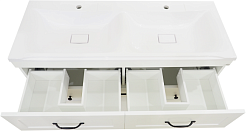 Misty Тумба под раковину Дуэт 120 6 ящиков с б/к белая – фотография-3