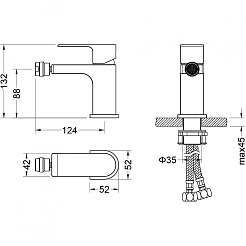 Aquatek Смеситель для биде Лира AQ1418MB матовый черный – фотография-4