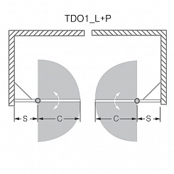 Roltechnik Душевая дверь "TDO1 1000" brillant – фотография-11