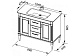 Aquanet Тумба с раковиной Селена 105 (3 ящика, 2 дверцы), белая/патина серебро – картинка-18