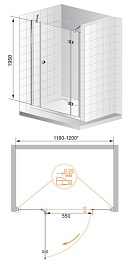 Cezares Душевая дверь в нишу VERONA-W-B-13-30+60/30-P-Cr-L – фотография-5