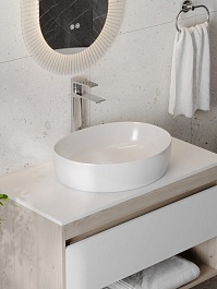 Teymi Накладная мебельная раковина Valma 50 глянцевая белая T53101 – фотография-4