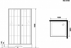 Niagara Душевой уголок Nova 100x100 NG-0100-14 – фотография-6
