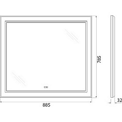 BelBagno Зеркало Kraft 88 SPC-KRAFT-885-785-TCH-WARM-NERO – фотография-8