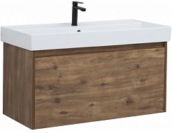 Aquanet Тумба под раковину Nova Lite 100 дуб рустикальный – фотография-1