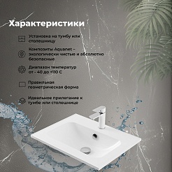 Aquanet Мебель для ванной Арт 2.0 60 подвесная белый сатин – фотография-19