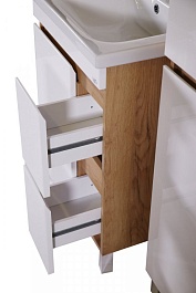 ASB-Mebel Тумба с раковиной Марко 60-2.1 белый/дуб золотой – фотография-8