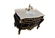 Demax Тумба с раковиной "Афины 120" черная/золото – картинка-9