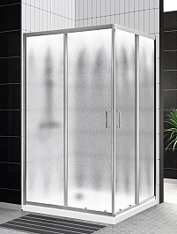 BelBagno Душевой уголок Uno 100/80 UNO-195-AH-2-100/80-CH-CR стекло рифленое – фотография-1