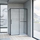 Vincea Душевой уголок Slim Soft 120x80 VSR-1SS8012CLB профиль черный стекло прозрачное – фотография-13
