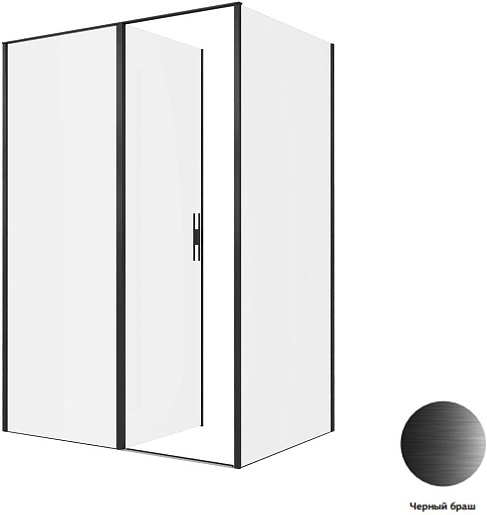 Allen Brau Душевой уголок Priority 140x100 3.31036.BBA/3.31048.BBA чёрный браш – картинка-3