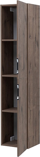Aquanet Шкаф пенал Алвита New 35 подвесной дуб веллингтон табак – фотография-6